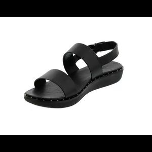 BRAND NEW no box, FITFLOP Bara black, leather sandal, size 7